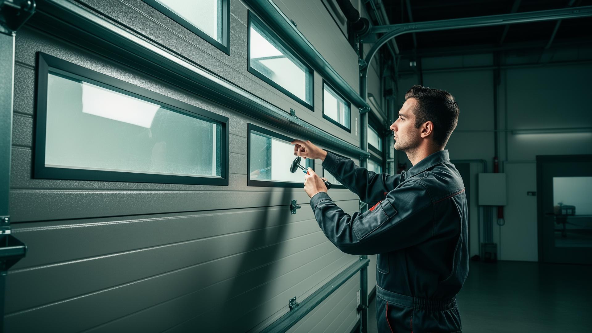 Professional garage door technician